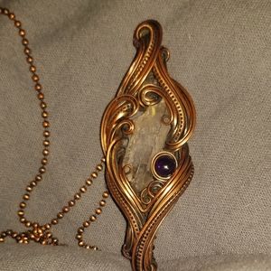 Quartz and Amethyst Pendant